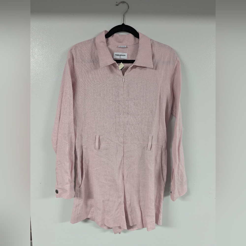 Rivet Utility Pink Jumpsuit Romper Pink Size M‎ New With Partial Tags